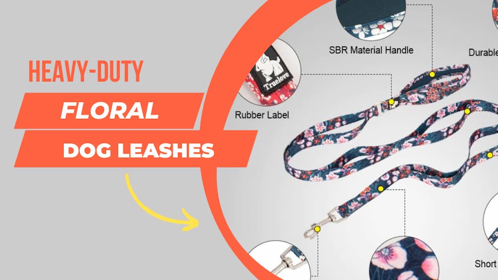 Heavy-Duty Floral Dog Leashes