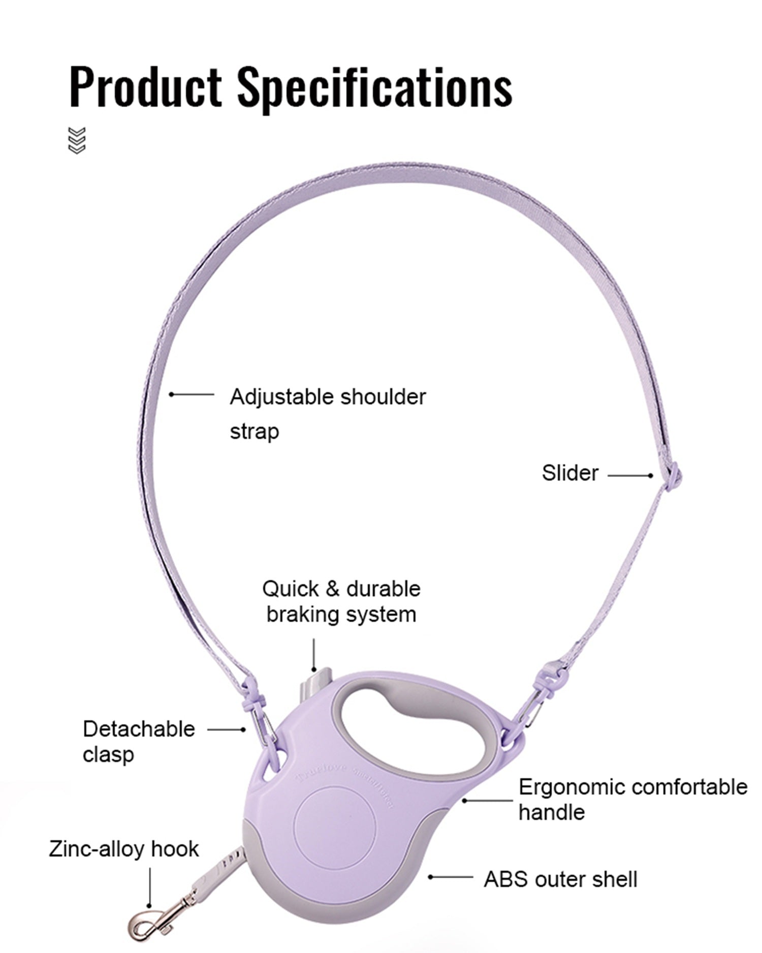 Chai's Choice Reflective Hands-Free Extendable Leash