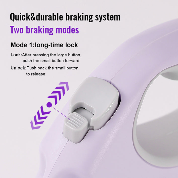 Reflective Retractable Leash with Unique Hands-Free Shoulder Strap
