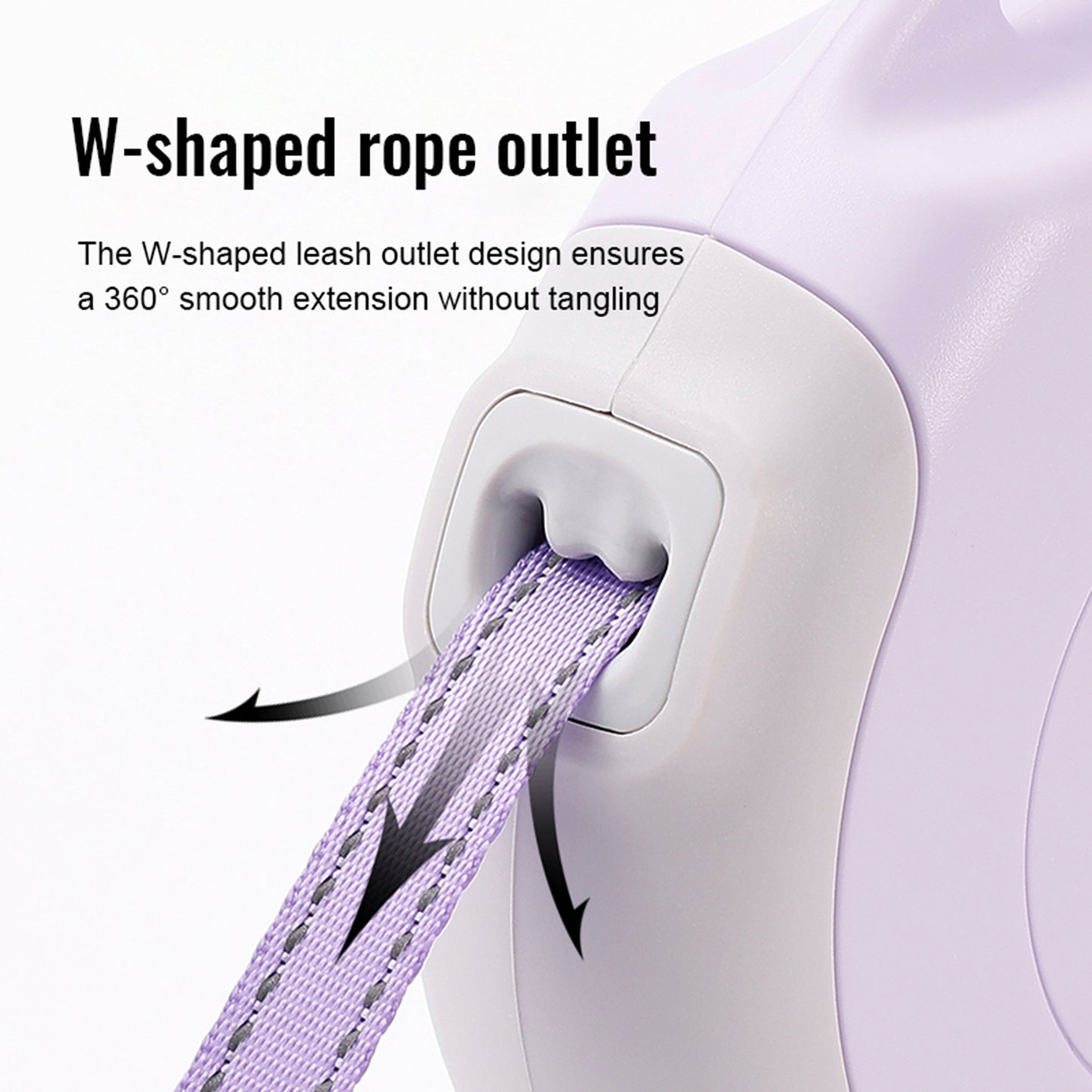 Reflective Retractable Leash with Unique Hands-Free Shoulder Strap