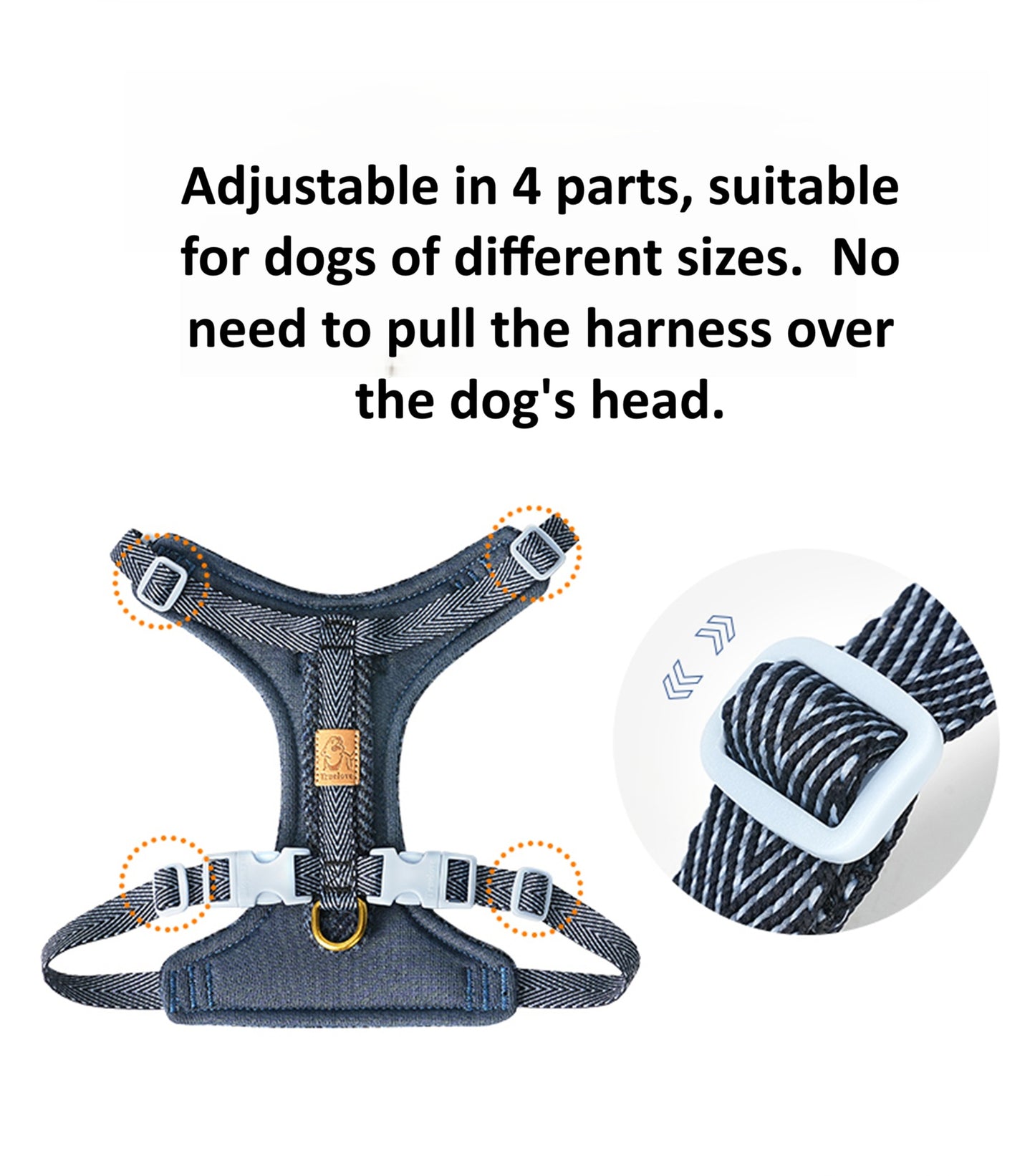 Harris Tweed Harness, Leash, & Poop Bag Dispenser Combo