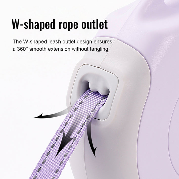Reflective Retractable Leash with Unique Hands-Free Shoulder Strap