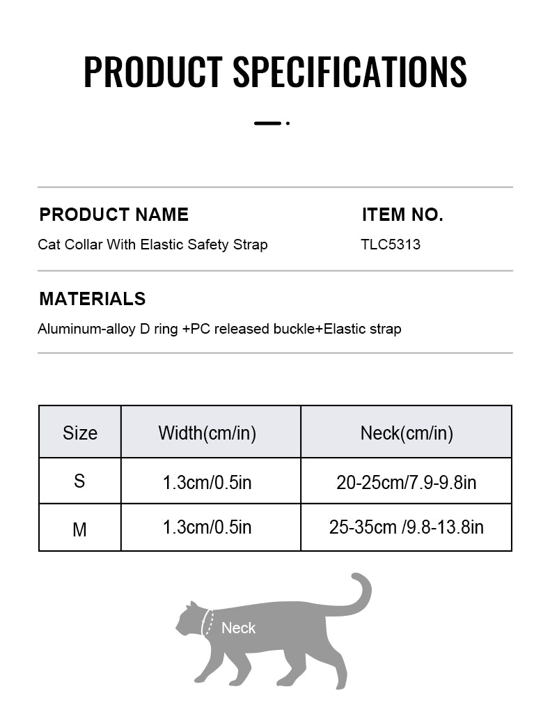CHAI'S CHOICE COMFORT FIT LIGHTWEIGHT CAT SAFETY COLLAR